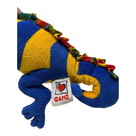 Ganz Webkinz CHAMELEON Yellow Blue 12 in Stuffed Animal Plush Toy NO CODE - Picture 7 of 9
